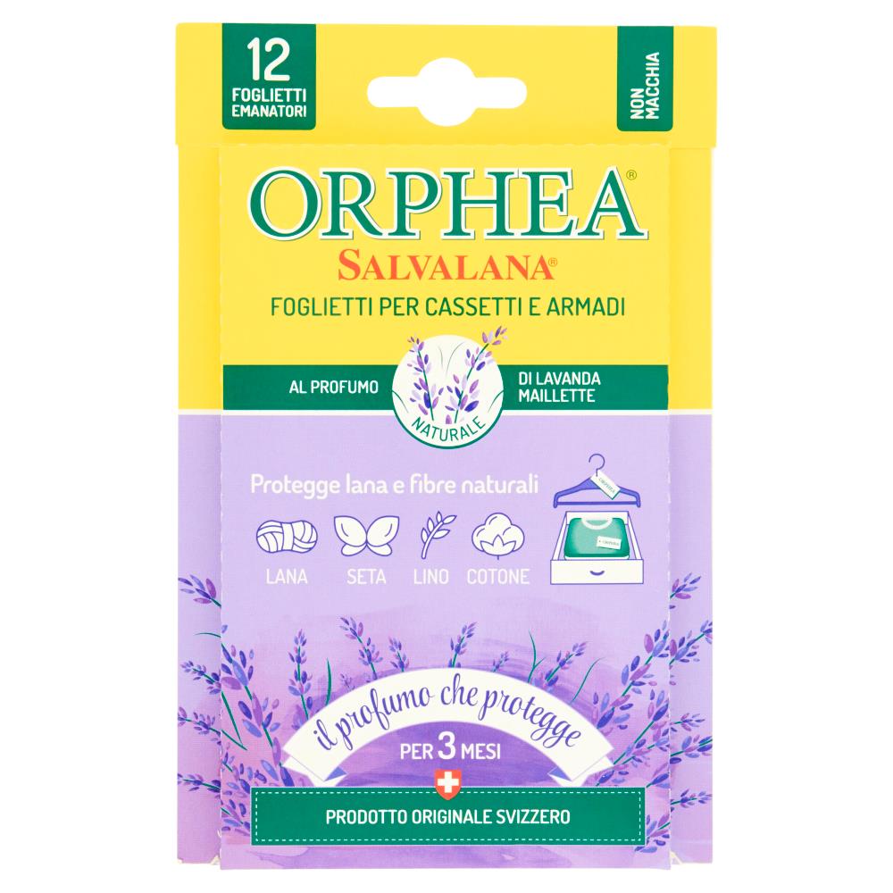 ORPHEA FOGLI SALVA LANA LAVANDA  12PZ