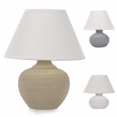 LAMPADA DA COMODINO TONDA BEIGE