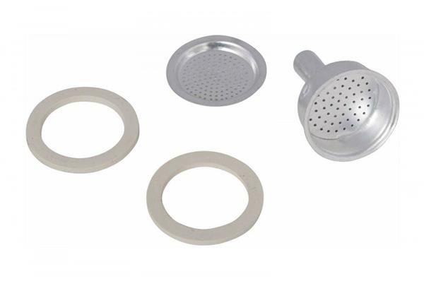 RIC.CAFFETTIERA 1TZ: 2 GUARNIZIONI + FILTRO + IMBU