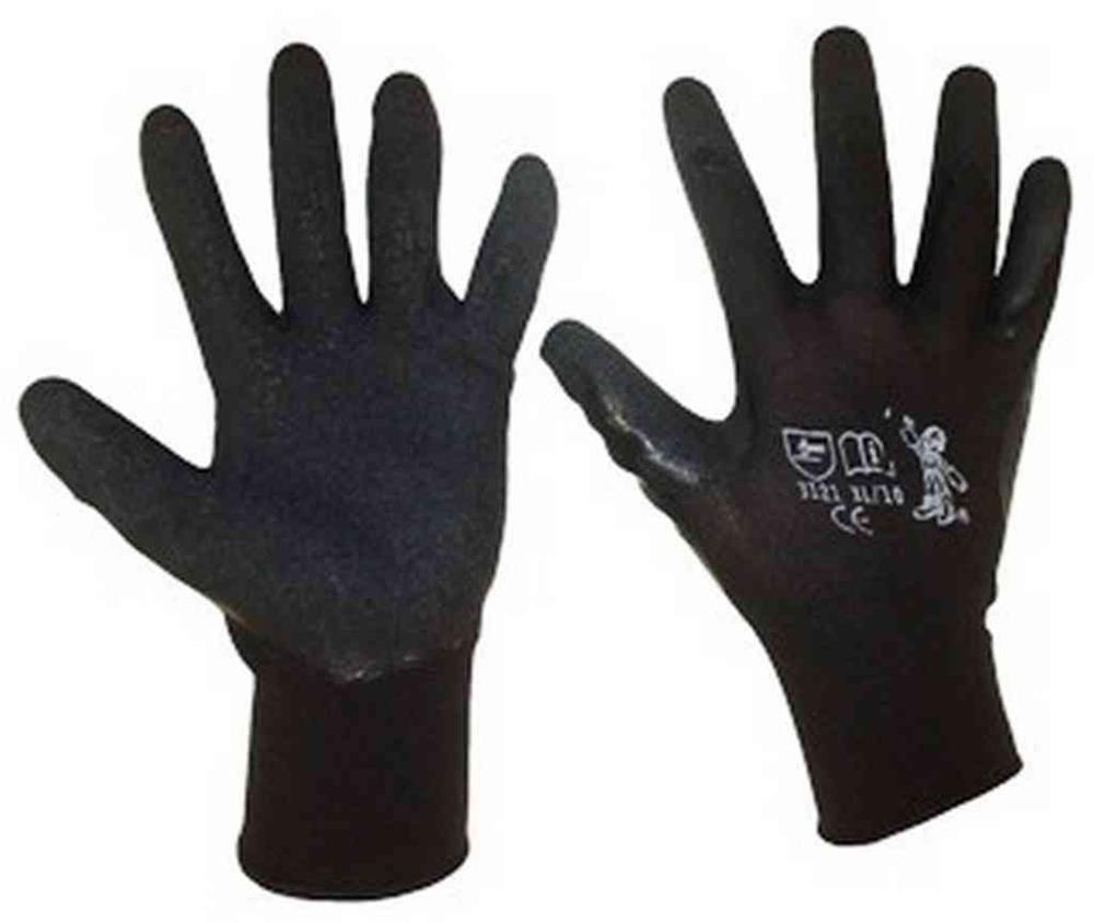 GUANTI IN NYLON NERO N.9