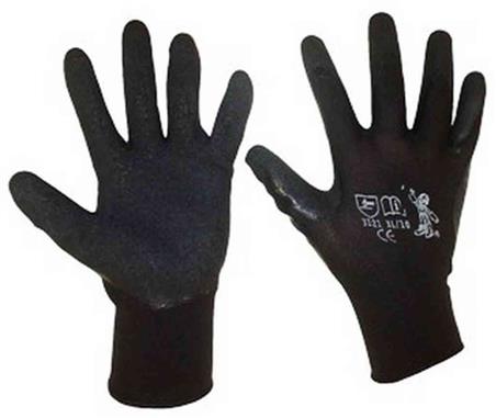 GUANTI IN NYLON NERO N.9