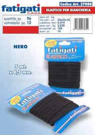 ELASTICO BIANCHERIA NERO 5X6,5MM