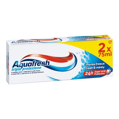 AQUAFRESH DENTIFR TRIPLA PROT 2X75ML