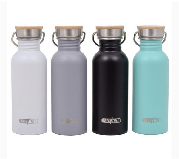 BOTTIGLIA ACCIAIO C/TAPPO BAMB OO 600ML ASS FREETIME