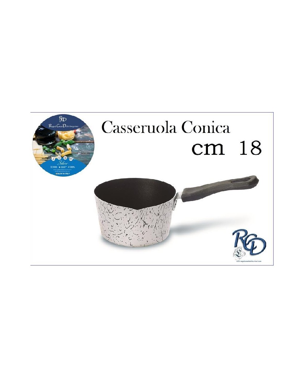RCD CASSERUOLA CONICA SILVER 18 CM