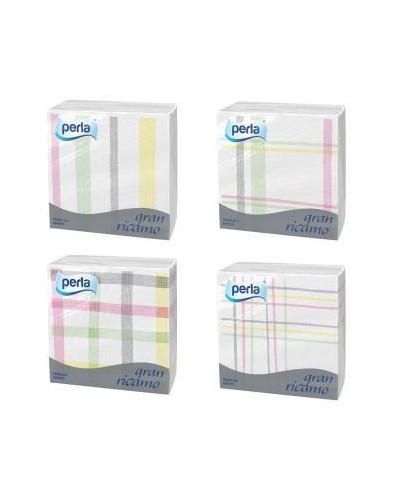 PERLA TOVAGLIOLI GRAN RICAMO DECORATI 2VELI 38X38 45 PZ