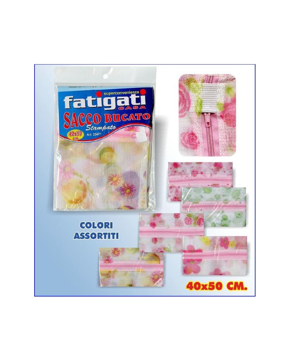 FATIGATI SACCO BUCATO STAMPATO 40 X 50 CM