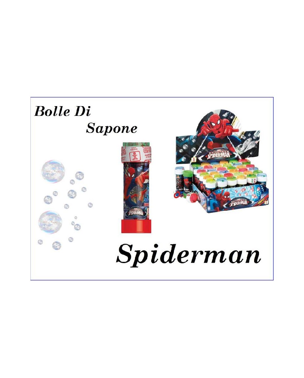 BOLLE DI SAPONE SPIDER MAN 
