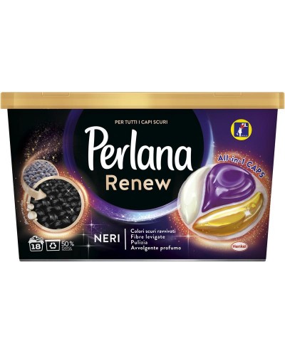 PERLANA RENEW CAPS NERO 18 PZ