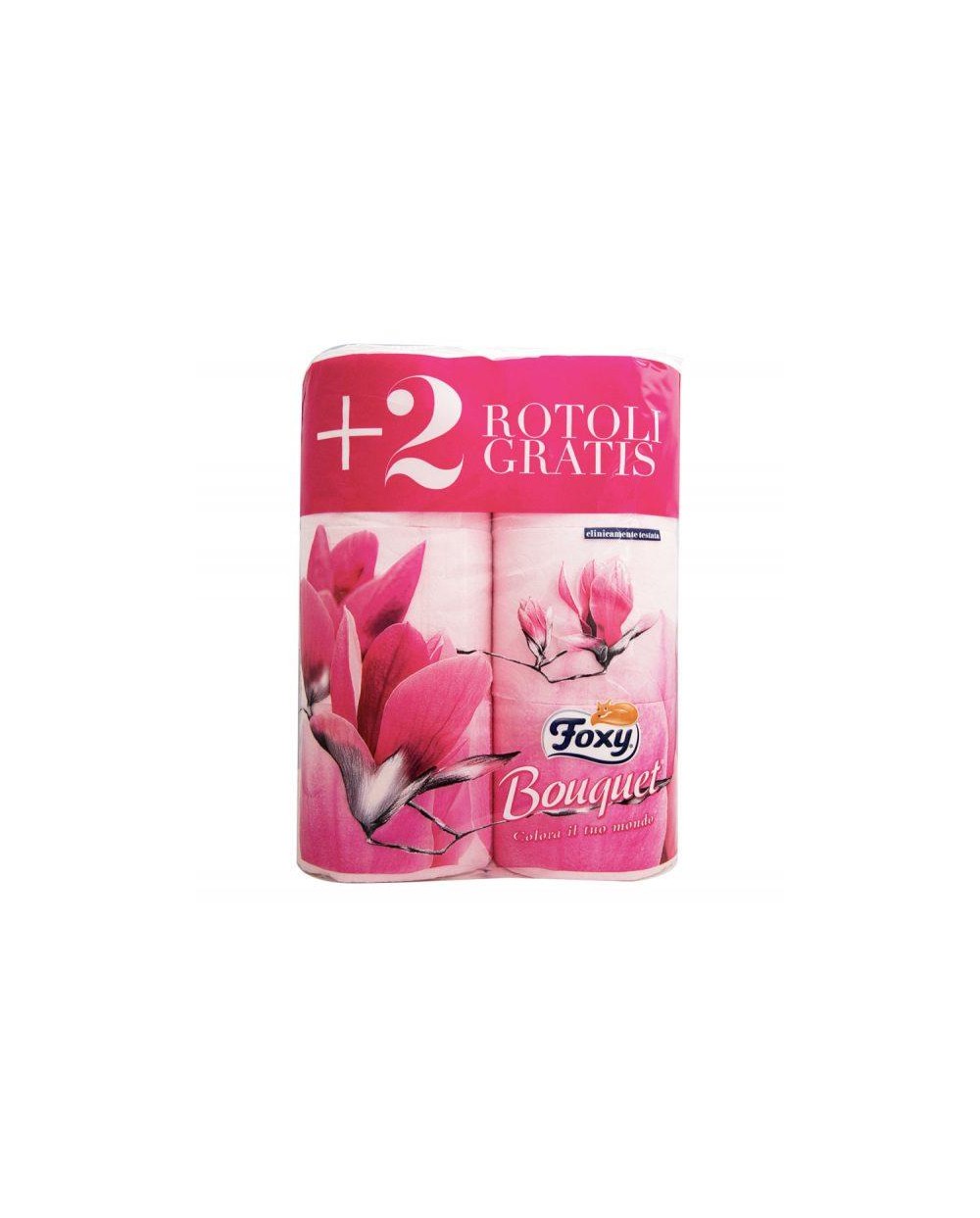 FOXY CARTA IGIENICA BOUQUET ROSA 3 VELI 6 ROTOLI