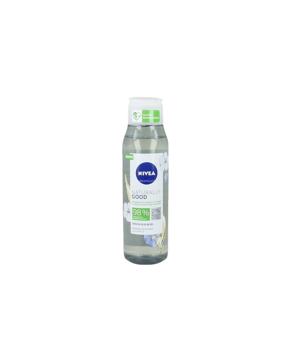 NIVEA DOCCIA NATURALLY FIORI DI COTONE E OLIO D'ARGAN 300 ML