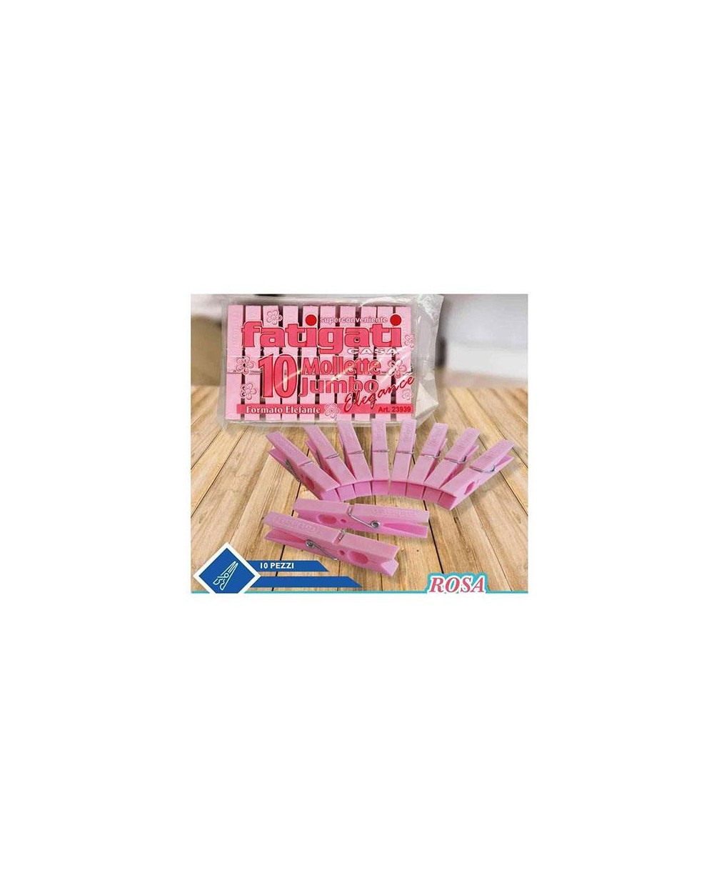 FATIGATI MOLLETTE JUMBO ROSA 10 PZ