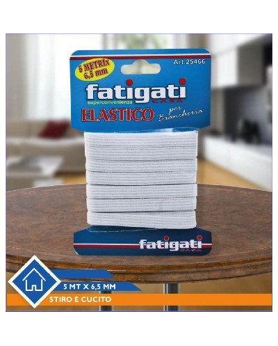 FATIGATI ELASTICO X BIANCHERIA 5MT.X6.5MM.
