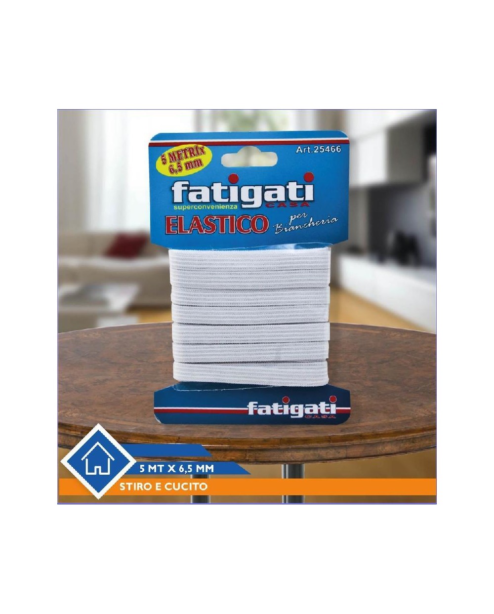 FATIGATI ELASTICO X BIANCHERIA 5MT.X6.5MM.