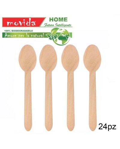 MOVIDA CUCCHIAI LEGNO 24 PEZZI