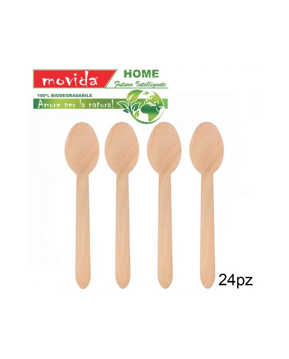 MOVIDA CUCCHIAI LEGNO 24 PEZZI