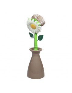 FATIGATI SPAZZOLA LAVAPIATTI FIORE C/VASO PLASTICA 2