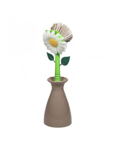 FATIGATI SPAZZOLA LAVAPIATTI FIORE C/VASO PLASTICA