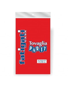 TOVAGLIA PARTY ROSSO 137X180CM.