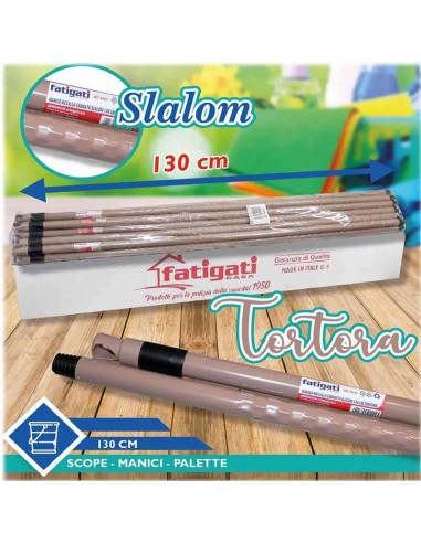 Manico Metallo Tortora 130 Cm Cromato Slalom