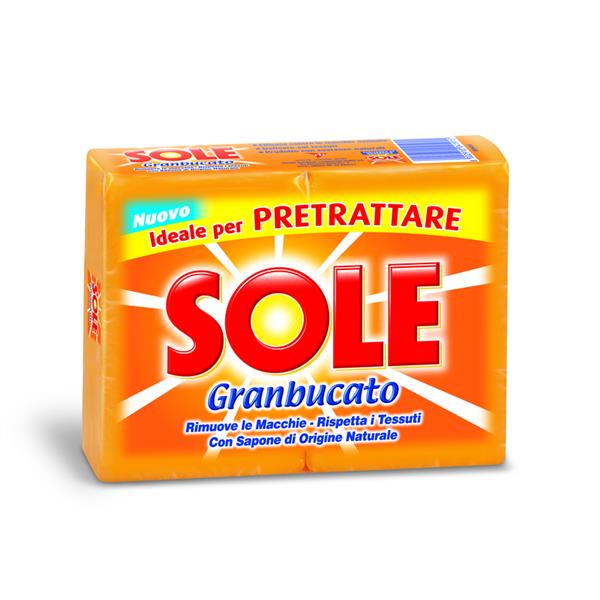 SOLE SAPONE GIALLO 2 PEZZI 500 GRAMMI