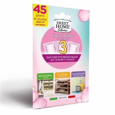 SWEET HOME SACCH PROF ARMADI E CASSETTI GOCCE DI SETA 3 PZ