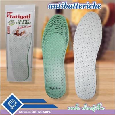 FATIGATI SOLETTA SOTTOPIEDI TRASPIRANTI ANTIBATTERICHE VERDI