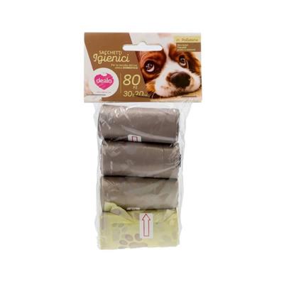 DEALO 80 SACCHETTI IGIENICI ANIMALE DOMESTICI