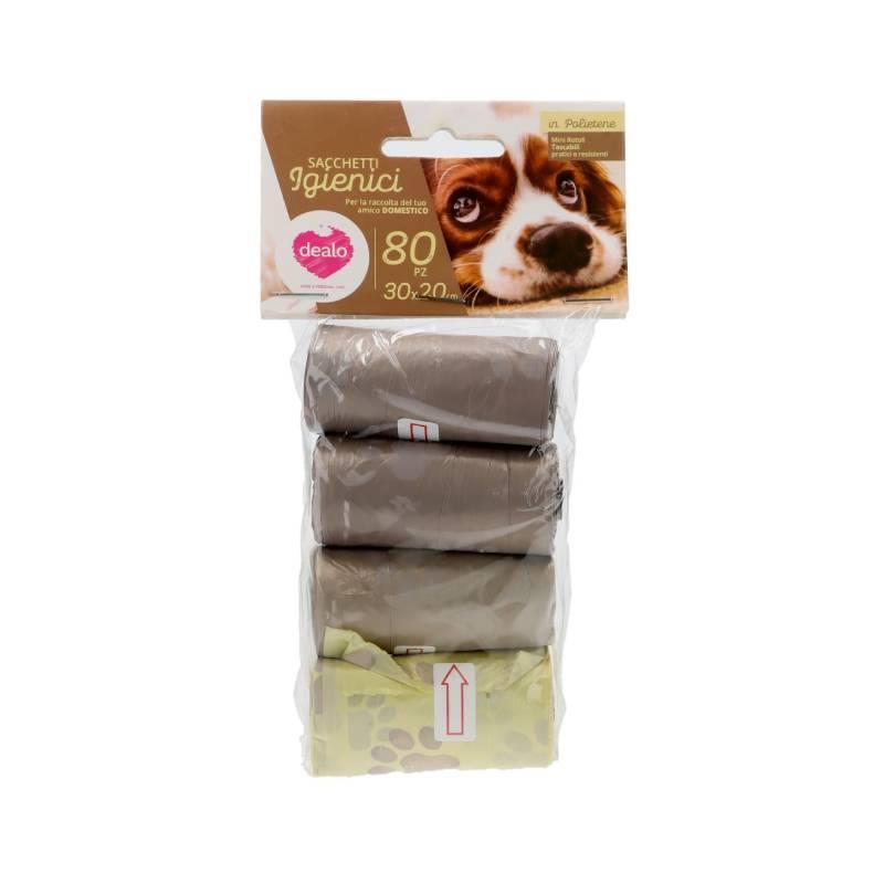 DEALO 80 SACCHETTI IGIENICI ANIMALE DOMESTICI