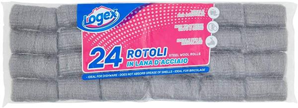 LOGEX 24 ROTOLINI ACCIAIO TAMPONI